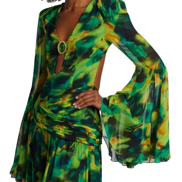 Incredible open back multi color chiffon maxi dress - Picture 11 of 11